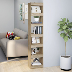Book Cabinet Sonoma oak Engineered wood Tall Book Cabin...