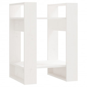 Book Cabinet White Solid pine wood Compact Book Cabinet