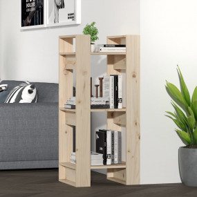 Book Cabinet Natural Wood Solid Pine Wood Medium Storag...