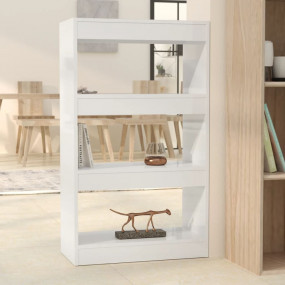 Book Cabinet High gloss white Engineered wood Medium Bo...