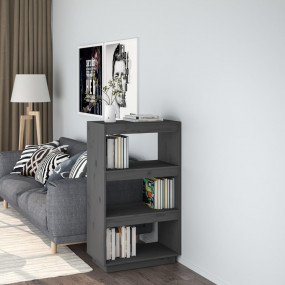 Book Cabinet Grey Solid pinewood Medium Book Cabinet
