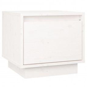 Bedside Cabinet White Solid pinewood Compact Storage