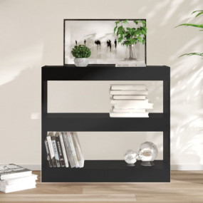 Book Cabinet Black Engineered wood 31.5x11.8x28.3 in Bo...