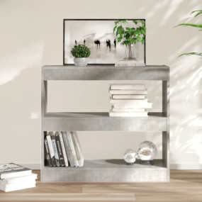Book Cabinet Concrete Grey Engineered Wood Medium Book ...