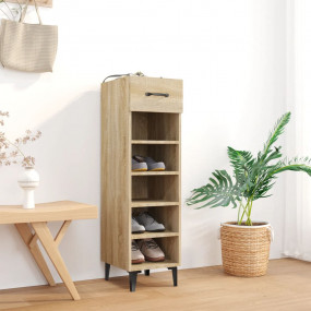 Shoe Cabinet Sonoma Oak Engineered wood Slim Storage