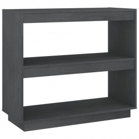 Book Cabinet Grey Solid pine wood Medium Book Cabinet