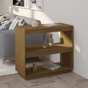 Book Cabinet Honey brown Solid Pinewood Medium Storage