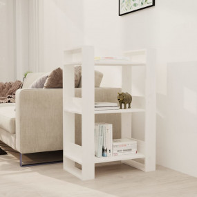 Book Cabinet White Solid pine wood Medium Book Cabinet