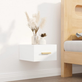 Wall-mounted Bedside Cabinet White Engineered wood Comp...