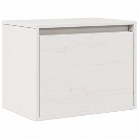 Wall Cabinet White Solid Pine Wood Medium Wall Cabinet
