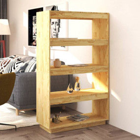 Book Cabinet Natural Pine Solid Pine Wood Medium Book C...