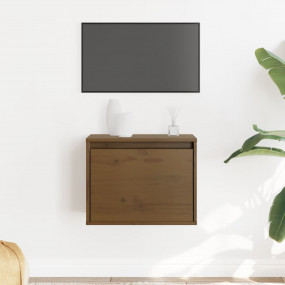 Wall Cabinet Honey brown Solid Pinewood Medium Wall Cab...