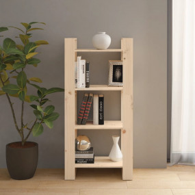 Book Cabinet Natural wood color Solid pine wood 23.6x13...