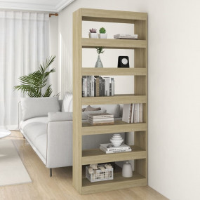 Book Cabinet Sonoma oak Engineered wood Large Book Cabi...