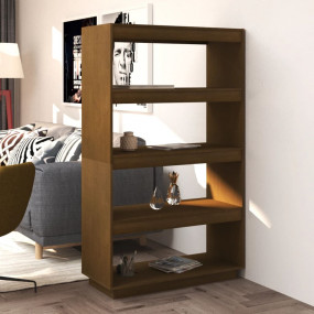 Book Cabinet Honey brown Solid pinewood 31.5x13.8x53.1 ...