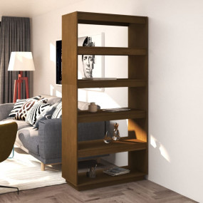 Book Cabinet Honey brown Solid pinewood Medium Book Cab...