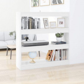 Book Cabinet White Engineered wood 39.4x11.8x40.6 in Bo...