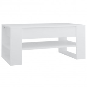 Coffee Table White Engineered Wood Medium Coffee Table