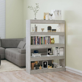 Book Cabinet Concrete grey Engineered wood 39.4 x 11.8 ...