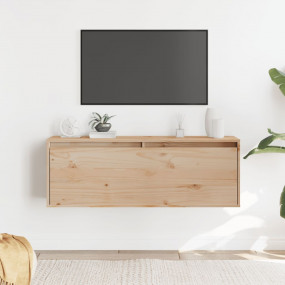 Wall Cabinet Natural Pine Solid Pinewood
