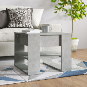 Coffee Table Concrete Gray Engineered Wood Medium Coffe...