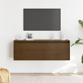 Wall Cabinet Honey brown Solid pine wood Medium Wall Ca...