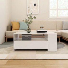 Coffee Table White Engineered wood Medium Coffee Table