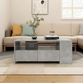 Coffee Table Concrete gray Engineered wood Medium Coffe...