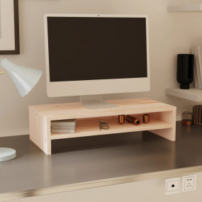 Monitor Stand Natural Wood Solid Pine Wood