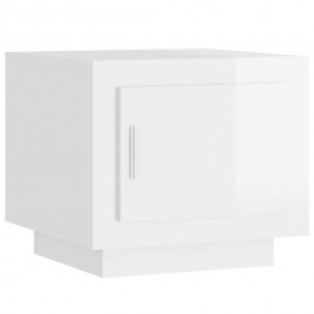 Coffee Table High Gloss White Engineered Wood Medium Co...