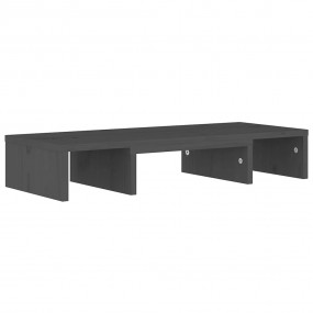 Monitor Stand Gray Solid pine wood Medium Adjustable Ar...