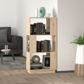 Book Cabinet Natural pine Solid Pine Wood Medium Book C...