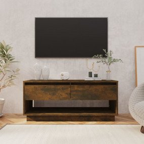TV Cabinet Smoked Oak Engineered Wood Standard TV Cabin...