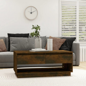 Coffee Table Smoked Oak Engineered Wood Medium Coffee T...