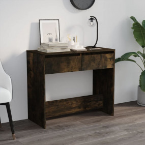 Console Table Smoked Oak Engineered Wood Medium Console...