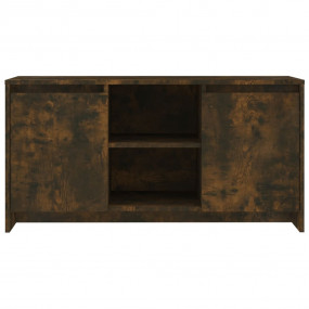 TV Cabinet Smoked Oak Engineered Wood Medium Storage TV...