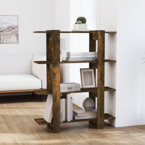 Book Cabinet Smoked oak Engineered wood Medium Book Cab...