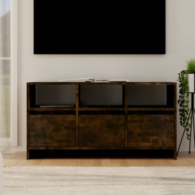 TV Cabinet Smoked Oak Engineered Wood Medium TV Cabinet