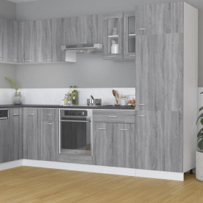 Hanging Glass Cabinet Grey Sonoma Engineered Wood Mediu...