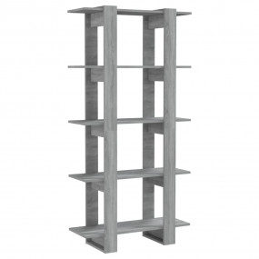 Book Cabinet Grey sonoma Engineered wood Large Book Cab...