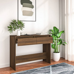 Console Table Brown oak Engineered wood Medium Console ...