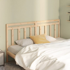 Bed Headboard Natural Pine Solid Pine Wood 81.1 x 1.6 x...
