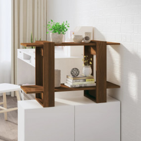 Book Cabinet Brown Oak Engineered Wood Medium Book Cabi...