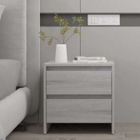 Bedside Cabinet Grey Sonoma Engineered Wood Medium