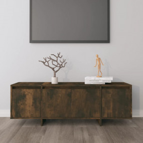 TV Cabinet Smoked Oak Engineered Wood Standard Rectangu...