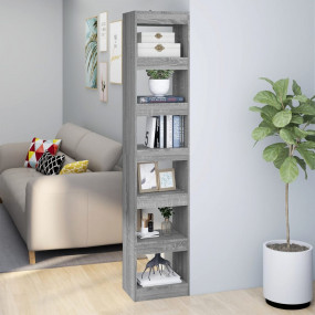 Book Cabinet Grey Sonoma Engineered Wood Tall Book Cabi...