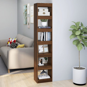 Book Cabinet Brown oak Engineered wood Tall Book Cabine...