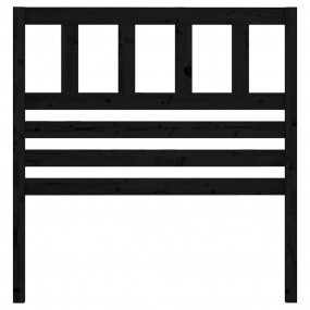 Bed Headboard Black Solid pinewood Fits standard bed fr...