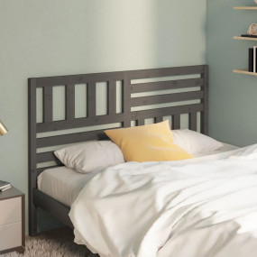 Bed Headboard Gray Solid pine wood Standard Durable