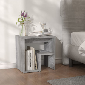 Bed Cabinet Grey sonoma Engineered wood Bed Cabinet Rec...